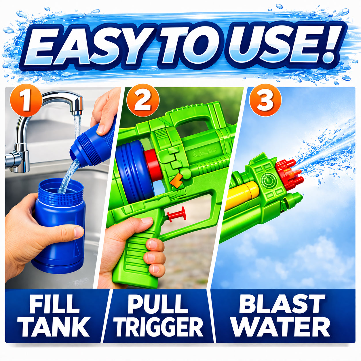 Water Blaster Gun Twin Pack