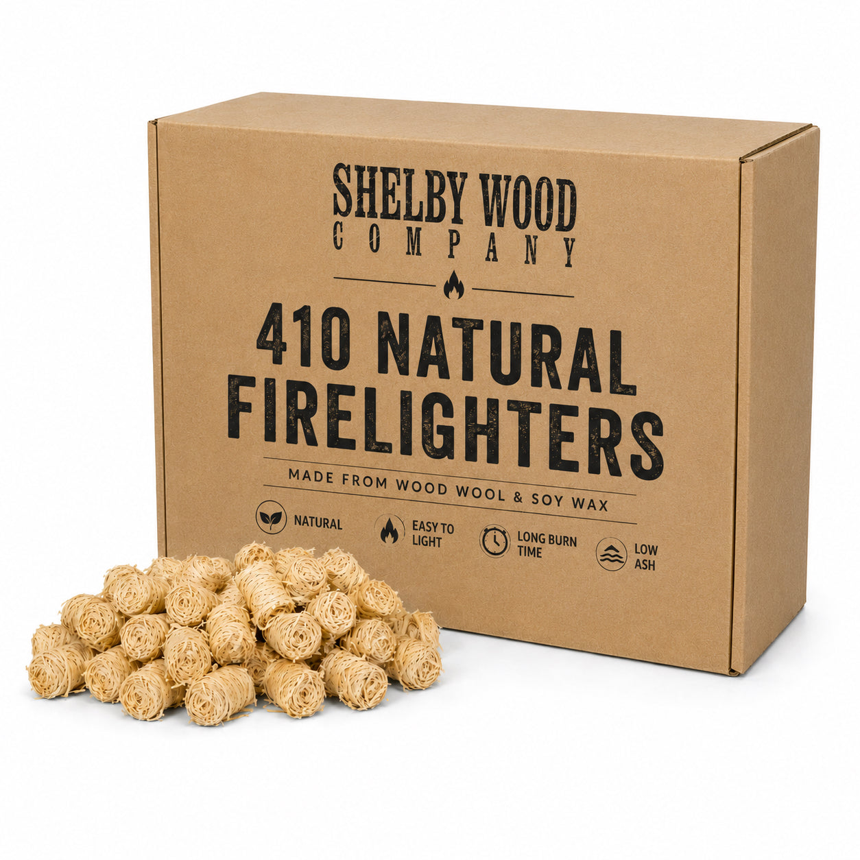 410 Natural Waxed Firelighters
