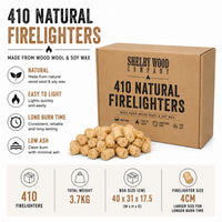410 Natural Wood Wool Firelighters
