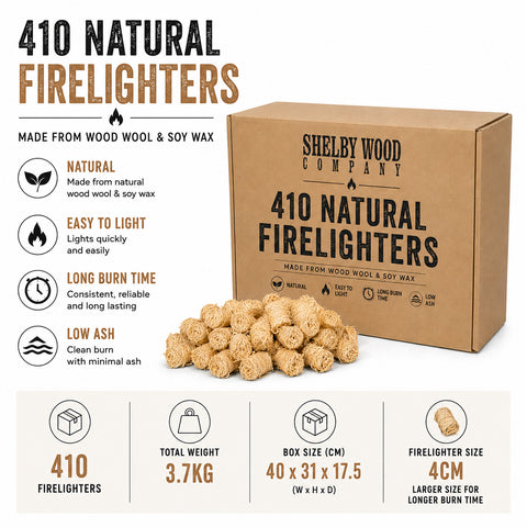 410 Natural Waxed Firelighters