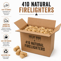 410 Natural Wood Wool Firelighters
