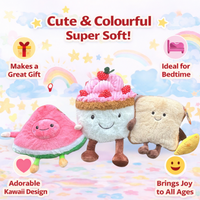 GREAT VALUE Super Cute Set of 3 Plush Soft Toys, Soft and Cuddly Plushies