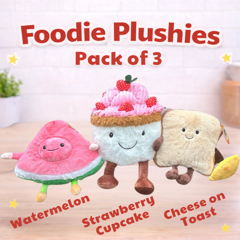 GREAT VALUE Super Cute Set of 3 Plush Soft Toys, Soft and Cuddly Plushies
