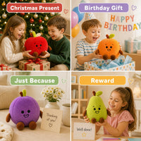 Cute Pear Plush Toy Soft Fruit Plushie 12 Inch Kids Gift