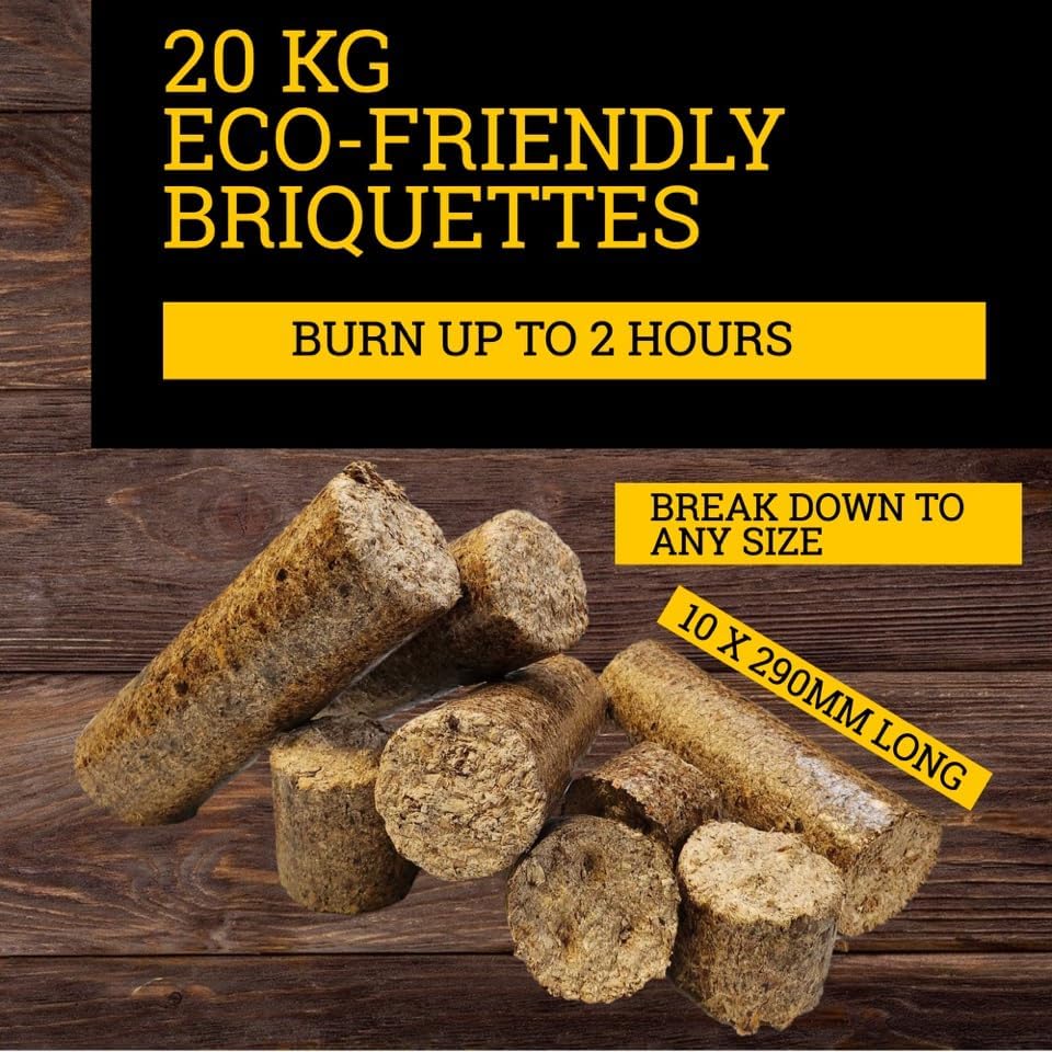 Hardwood Briquettes | 20kg - 290mm Briquettes | Break To Size | Fire Logs