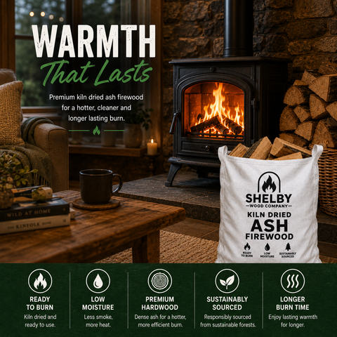 Kiln Dried Ash Firewood Logs 60L