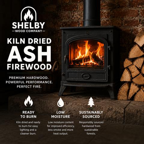 Kiln Dried Ash Firewood Logs 60L