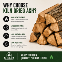 Kiln Dried Ash Firewood Logs 60L