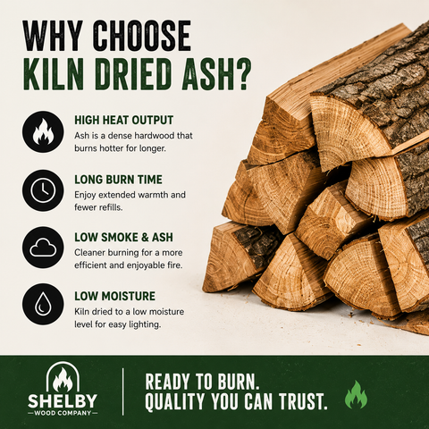 Kiln Dried Ash Firewood Logs 60L