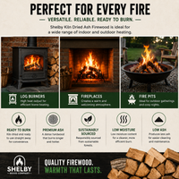 Kiln Dried Ash Firewood Logs 60L