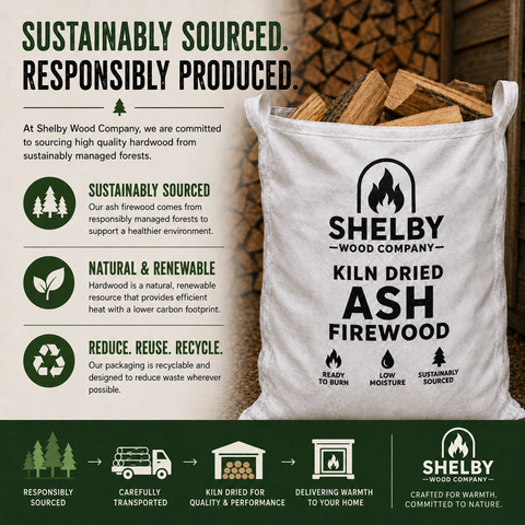 Kiln Dried Ash Firewood Logs 60L