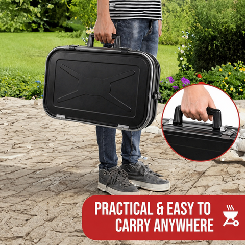 Portable Foldable Charcoal Suitcase BBQ Grill