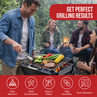Portable Foldable Charcoal Suitcase BBQ Grill