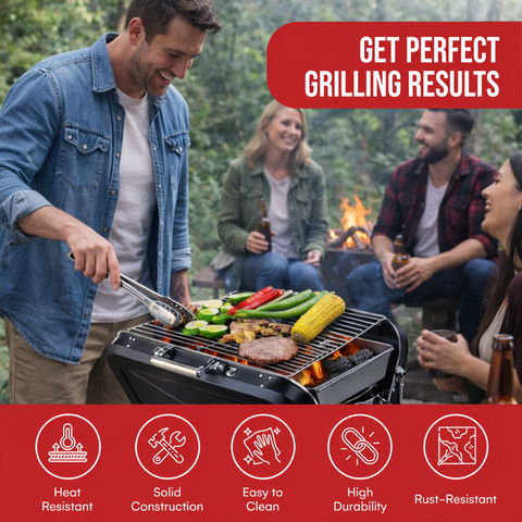 Portable Foldable Charcoal Suitcase BBQ Grill
