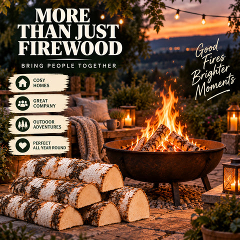 30kg BRITISH Kiln Dried Birch Hardwood Logs