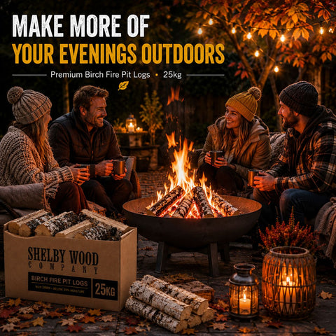 25kg Fire Pit Kiln Dried Birch Hardwood Logs