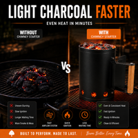 Large Charcoal Chimney Starter for BBQ