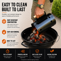 Large Charcoal Chimney Starter for BBQ