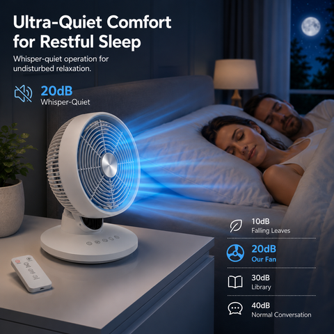 12" Air Circulator Fan with Remote Control 6 Speed