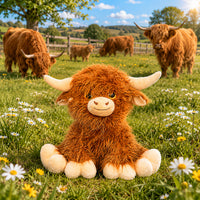 Giant Highland Cow Plush Soft Toy