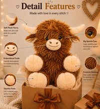 Giant Highland Cow Plush Soft Toy