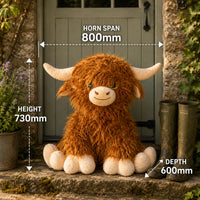 Giant Highland Cow Plush Soft Toy