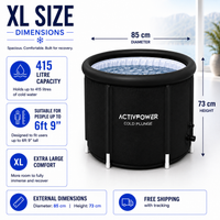 Cold Plunge Ice Bath Tub 415L XL Portable Recovery Tub with Lid - image 3