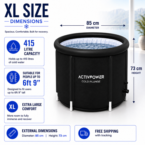 Cold Plunge Ice Bath Tub 415L XL Portable Recovery Tub with Lid