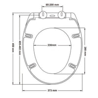 Oval Urea Premium Soft Close Toilet Seat With Top & Bottom Fixings