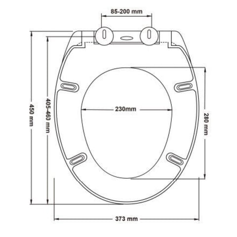 Oval Urea Premium Soft Close Toilet Seat With Top & Bottom Fixings