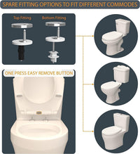 Oval Urea Premium Soft Close Toilet Seat With Top & Bottom Fixings