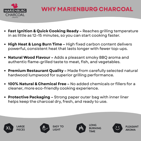 Marienburg Restaurant Grade Charcoal