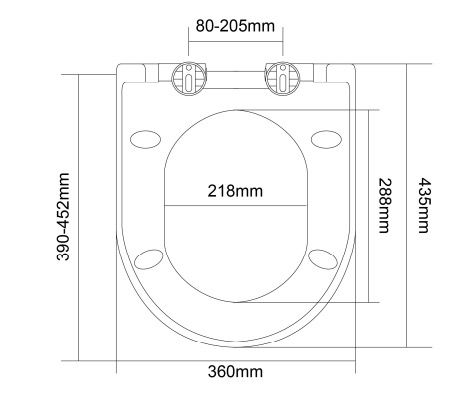 D Shaped Urea Toilet Seat