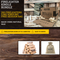 200 Eco-Friendly Waxed Firelighters, 3.5 Kg Kindling Plus Free Firelighter Bag