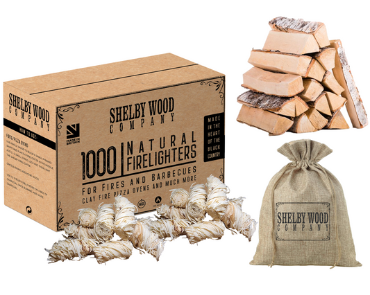 1000 Eco-Friendly Waxed Firelighters, 10 Kg Kindling Plus Free Firelighter Bag